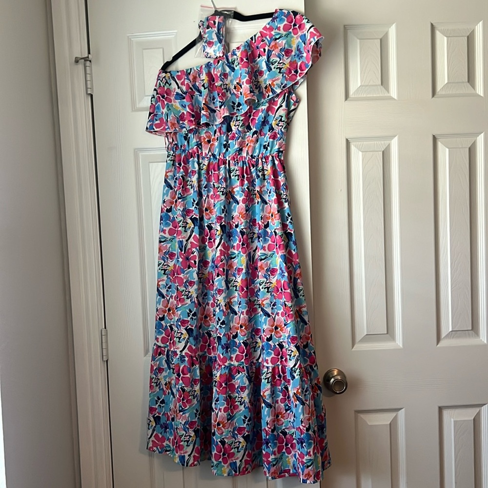 One Shoulder Maxi Dress